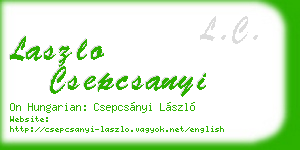 laszlo csepcsanyi business card