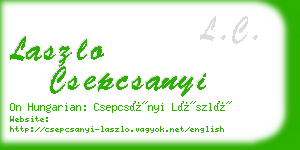 laszlo csepcsanyi business card